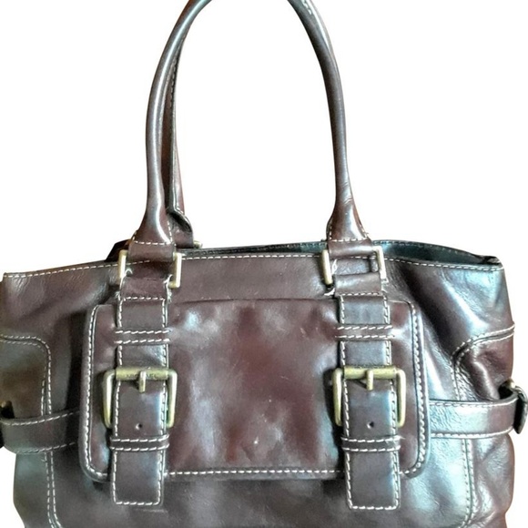 Michael Kors Vintage Brown Leather Satchel - Picture 1 of 8
